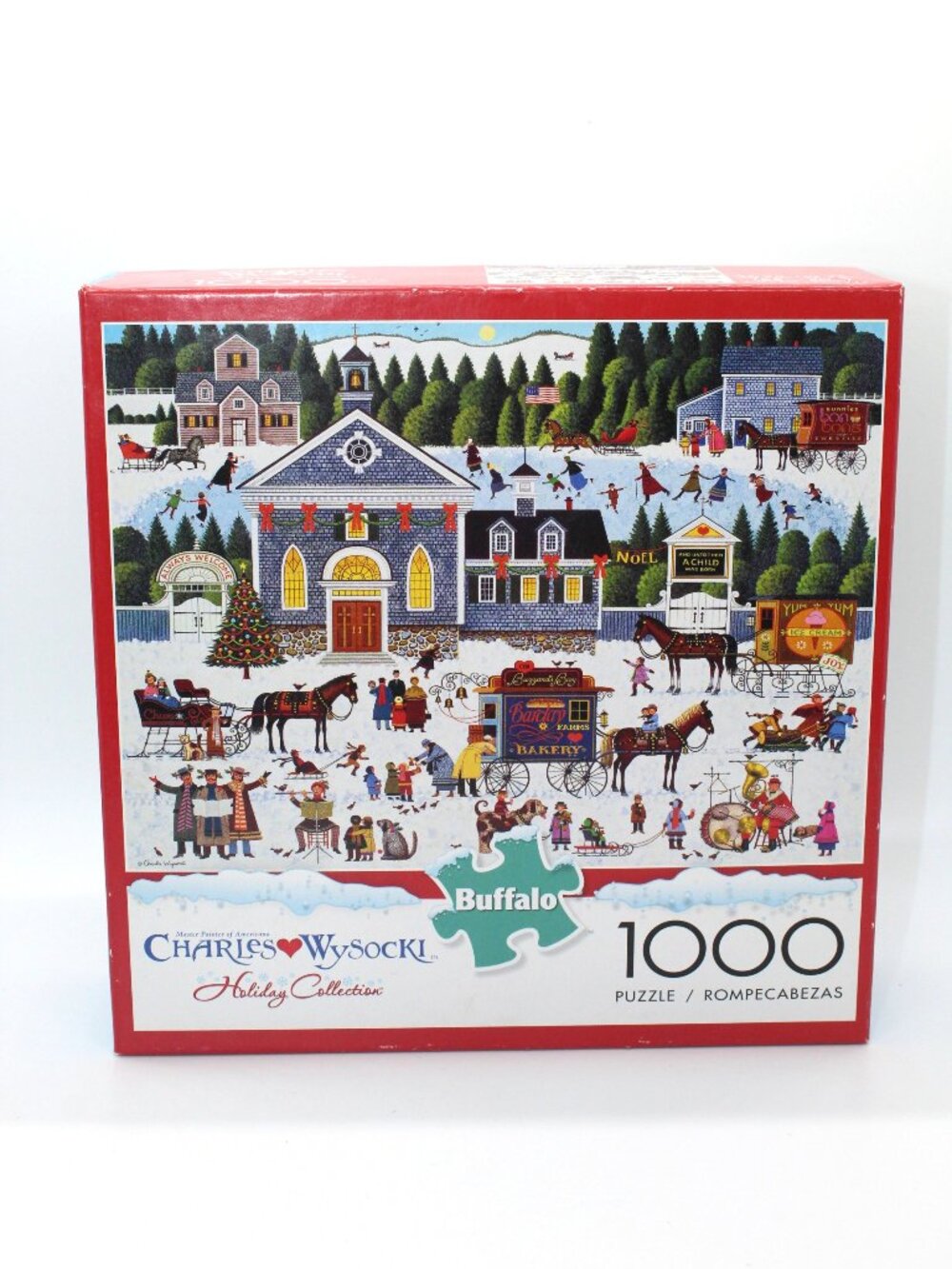 Charles Wysocki Holiday Collection Churchyard Christmas 1000 Piece Jigsaw Puzzle